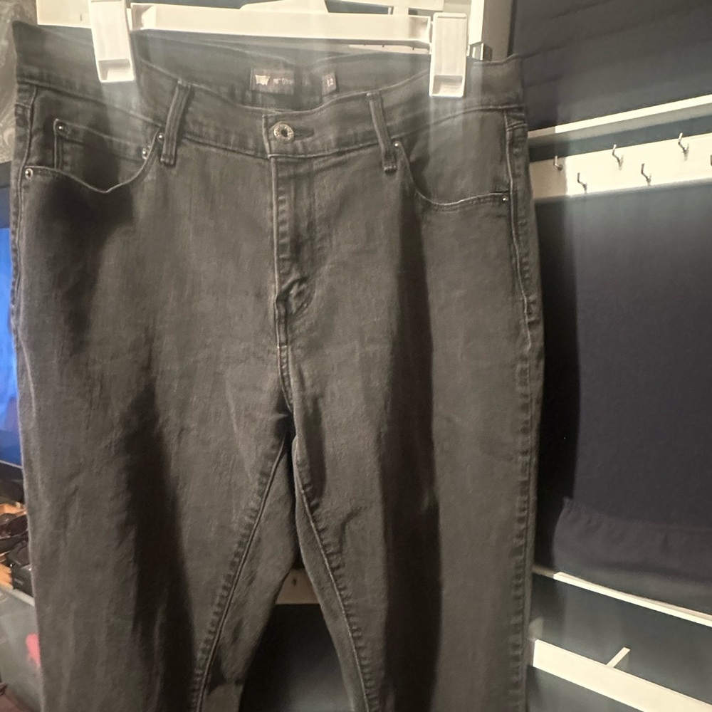 Levi’s 505 Straight Leg Jeans Size 12 Faded Black